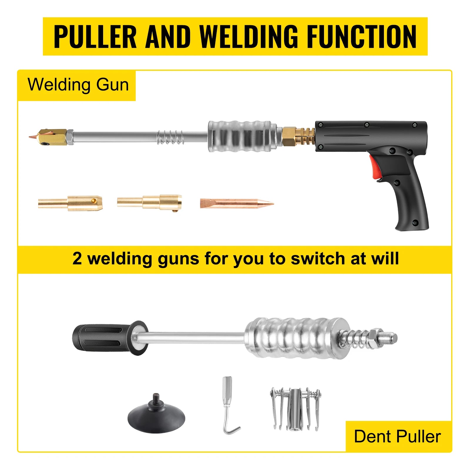 SIHAO 5-in-1 Auto Spot Welder Dent Puller — Straight Pull & Flattening for Professional Sheet Metal Repair Without Paint Damage