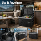 SIHAO 30L 35L 45L 12V 24V Car Fridge Freezer Portable Single Zone Compressor Refrigerator for Camping Truck RV Outdoor