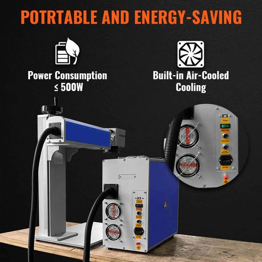 SIHAO 50W Split Fiber Laser & Marking Machine | Cutter (7.9"x7.9") working Area - SIHAOTEC Laser