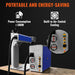 SIHAO 50W Split Fiber Laser & Marking Machine | Cutter (7.9"x7.9") working Area - SIHAOTEC Laser