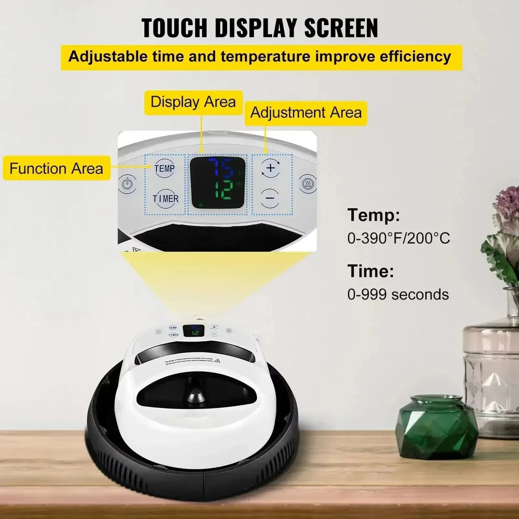 SIHAO 30x23cm 5-in-1 Heat Press Machine Digital Fast Heating 350°F Adjustable Pressure Sublimation Transfer Printer for Tshirt Mug Cap Plate