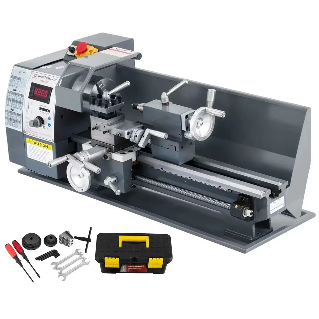 SIHAO 7×14 Inch Mini Metal Lathe Variable Speed 0-2500 RPM — Large Swing Bench Lathe for Steel Aluminum DIY Model Making