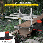 SIHAO Heavy-Duty Portable Chainsaw Planking Mill – 14-24" Adjustable Guide for Precision Log Slicing, Rust-Resistant Aluminum-Steel Frame