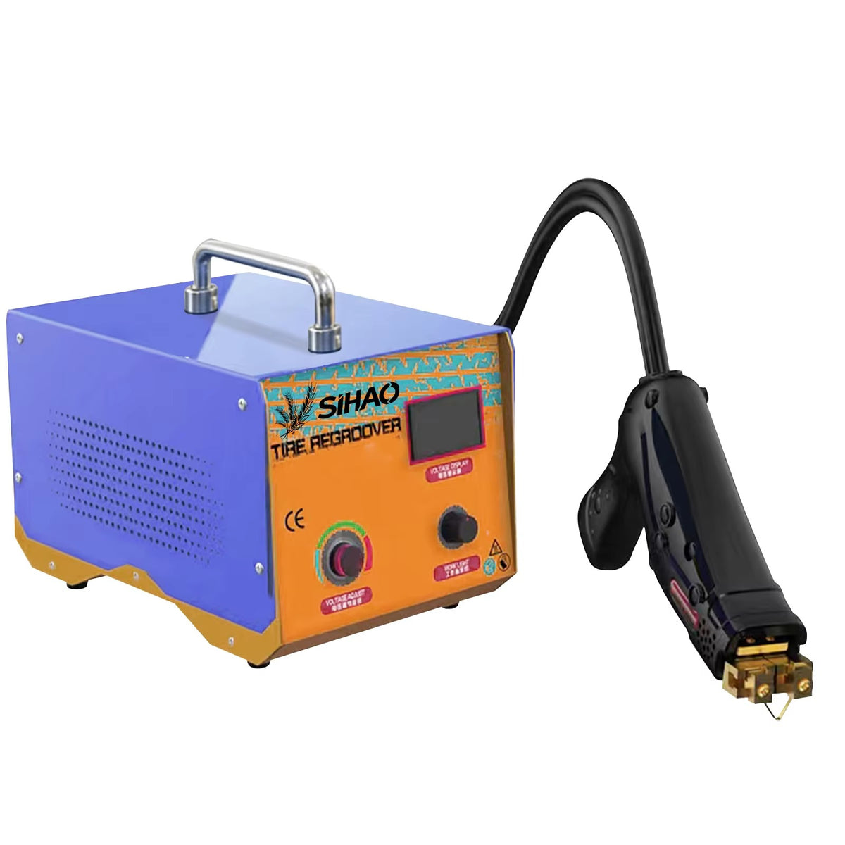SIHAO 1000W Tire Groover Machine, Tyre Regroover Tool Kit with Iron Cutter for U/V & Right Angle Strips