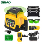 SIHAO 360° Rotary Laser Level Self-Leveling Red Beam — with Remote & Receiver for Construction Indoor Outdoor Alignment