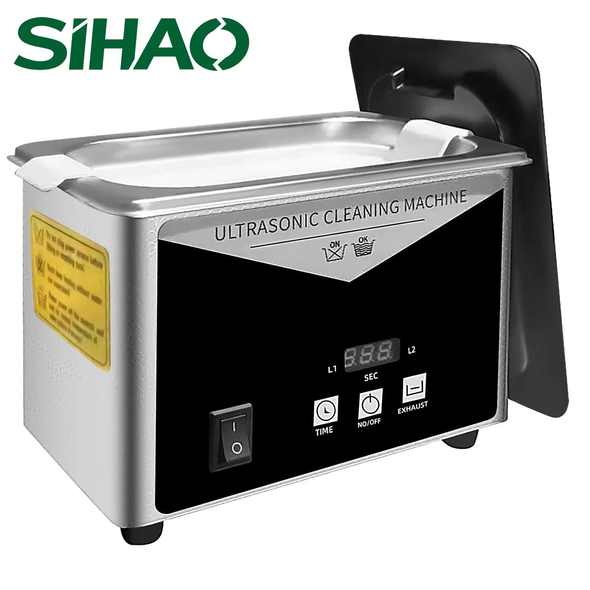 SIHAO 800ml Ultrasonic Cleaner 30W Portable Sonic Bath for Jewelry Glasses Watches Dentures Coins