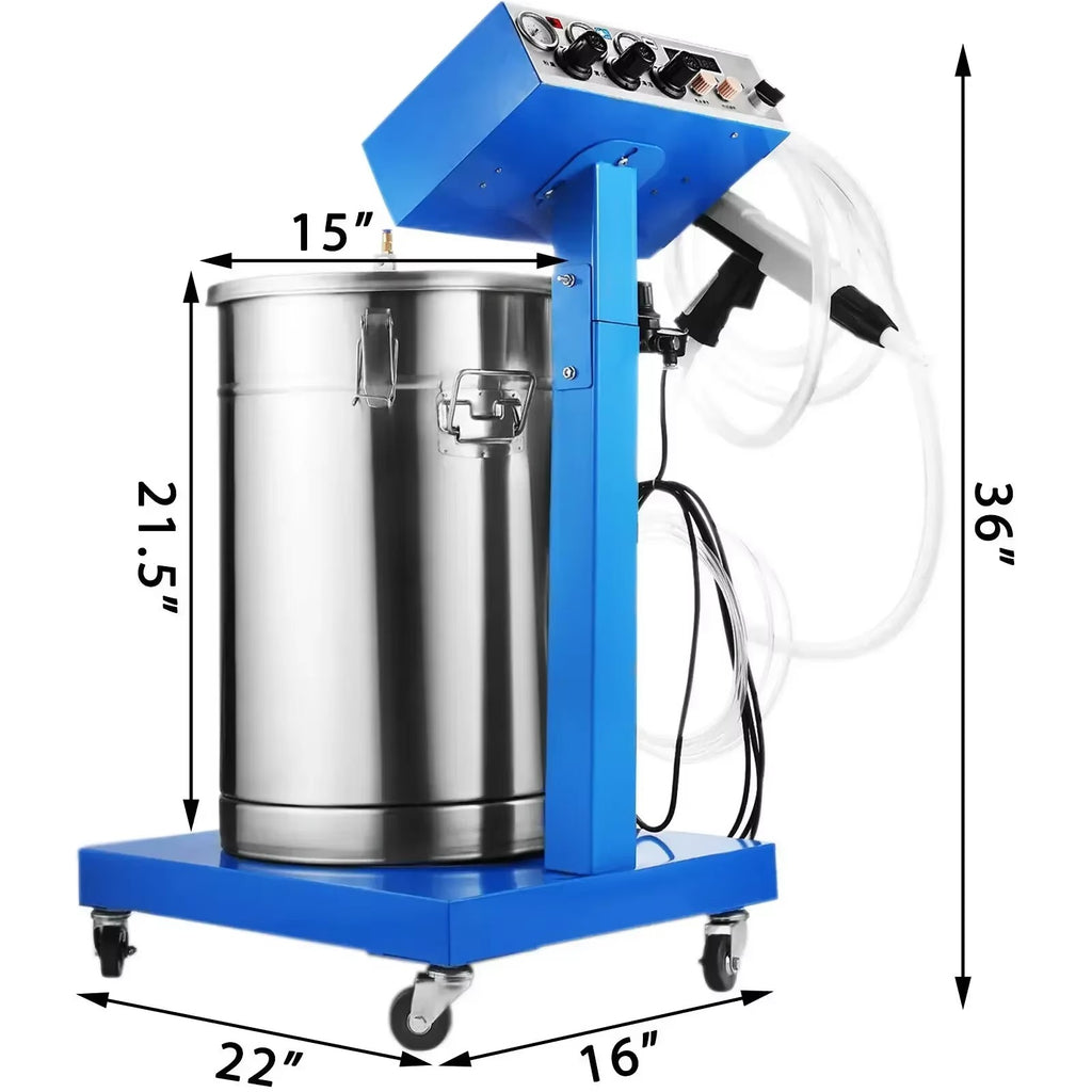 SIHAO WX-958 Electrostatic Powder Coating Machine 50W 45L Spray Gun 450g/min for Metal Wood