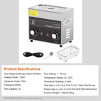 SIHAO 40kHz Ultrasonic Cleaner with Knob Control, Heater & Timer – Available in 2L To 30L Capacities, Ideal for Jewelry, Eyeglasses, Dentures, and Musical Instruments