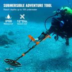SIHAO 12" Waterproof Metal Detector – 7 Modes, Rechargeable, Ready for Treasure