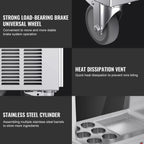 SIHAO Commercial Rolled Ice Cream Machine – Stainless Steel Frozen Dessert Maker for Ice Cream, Gelato & Frozen Yogurt (Shops & Catering)