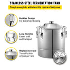 SIHAO Stainless Steel Moonshine Still Kit – 20L To 70L Capacity Options, with Copper Reflux Coil, Thermometer, Ideal for Whisky, Brandy & Essential Oils