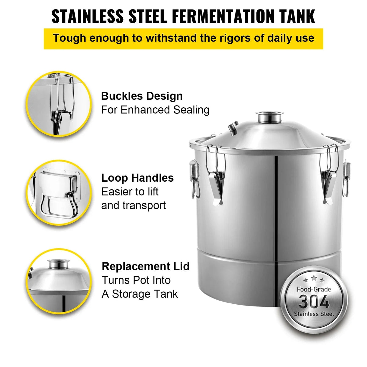 SIHAO Stainless Steel Moonshine Still Kit – 20L To 70L Capacity Options, with Copper Reflux Coil, Thermometer, Ideal for Whisky, Brandy & Essential Oils