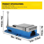 SIHAO 6-Inch Precision Milling Vise – Heavy-Duty Drill Press Vise with 6″ Jaw Width for Bench Clamping & Machining