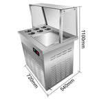 SIHAO Commercial Rolled Ice Cream Machine – Stainless Steel Frozen Dessert Maker for Ice Cream, Gelato & Frozen Yogurt (Shops & Catering)