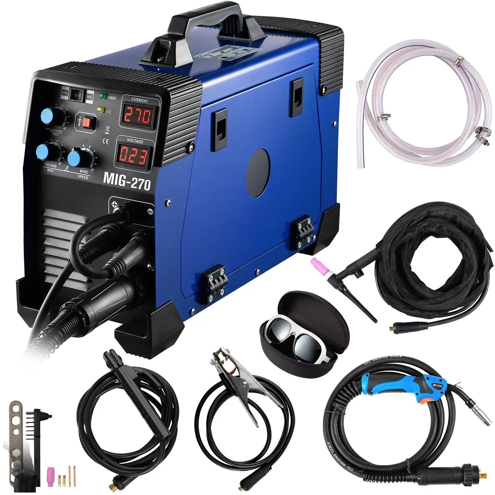 SIHAO 220V 200-270A MIG MMA TIG Welder 3-in-1 IGBT Inverter Welding Machine Dual Voltage for Steel Aluminum Auto Repair Home Workshop