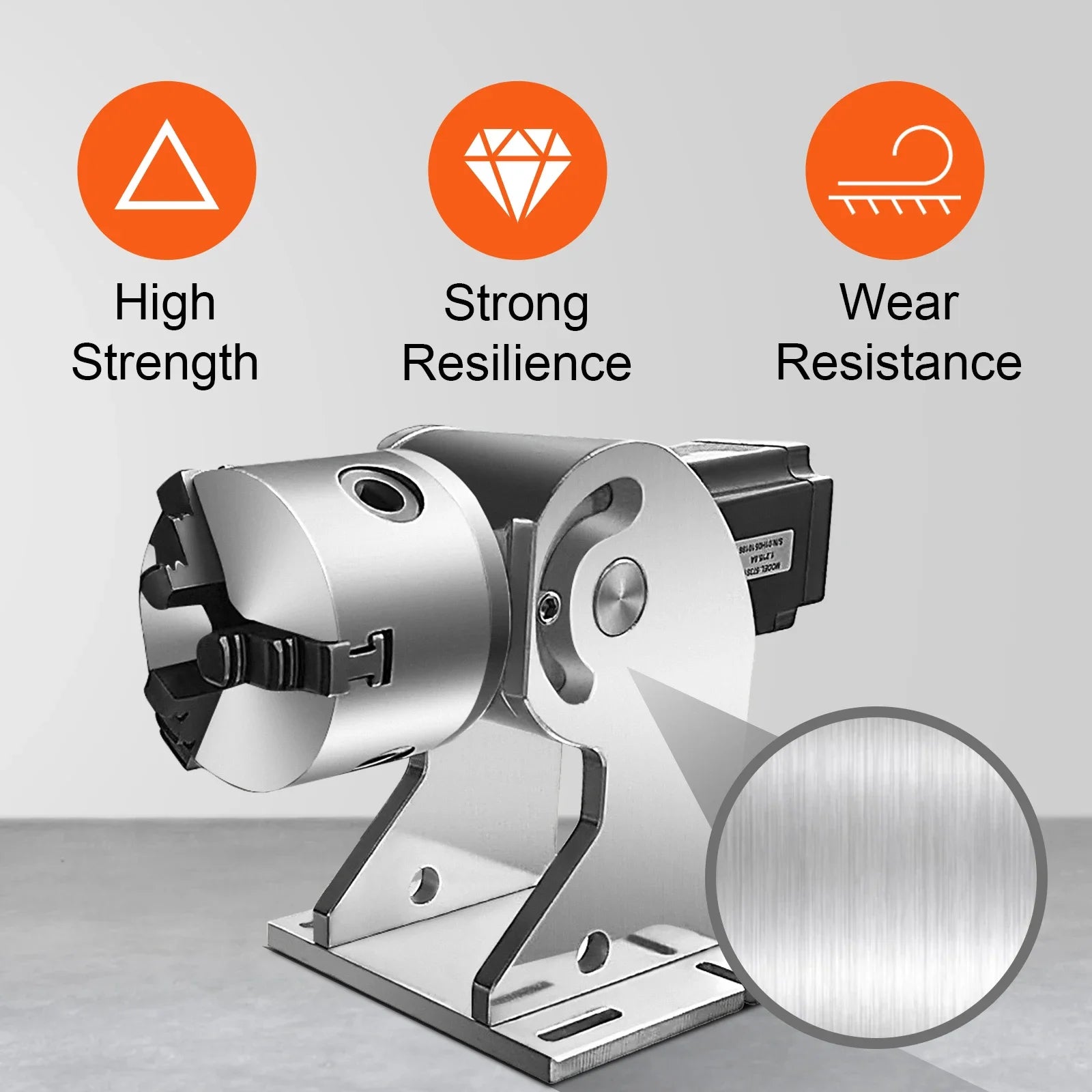 SIHAO Laser Engraver Rotary Axis, 5-80mm 360° Cylinder Engraving Attachment, 42 Stepper Motor CNC, with Clamp for Ring Inner Outer Circle Cup Bottle Pattern Marking, Practical Accessory, Quick Install
