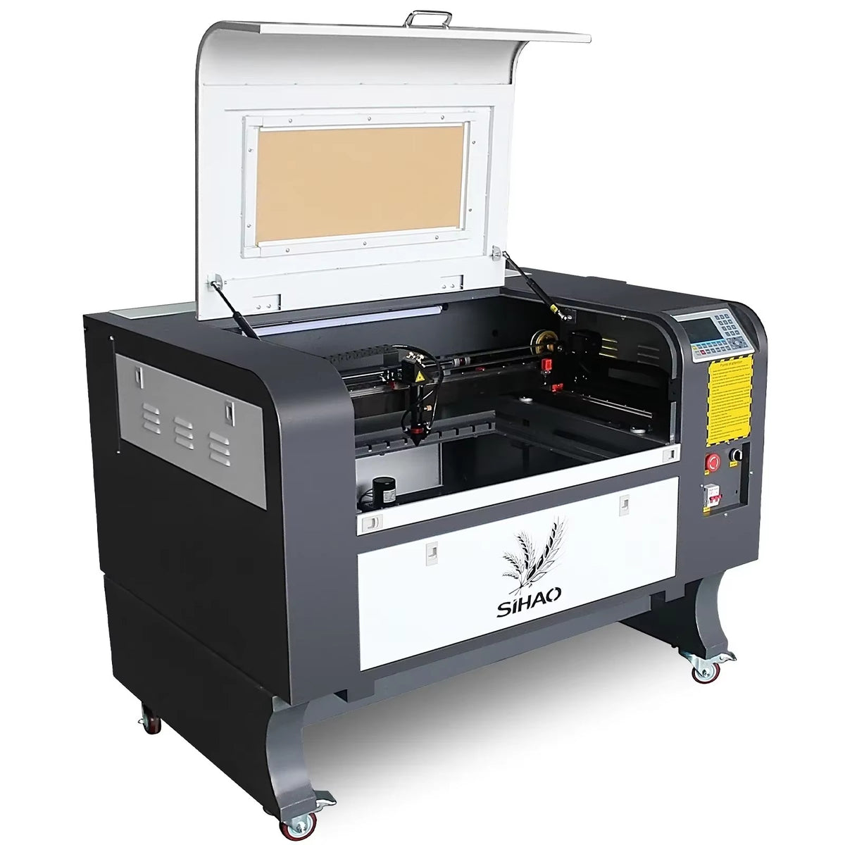 SIHAO CO2 Laser Engraver 60x90cm Laser Cutting Machine with Industrial Digital Control for Wood Acrylic Leather Fabric