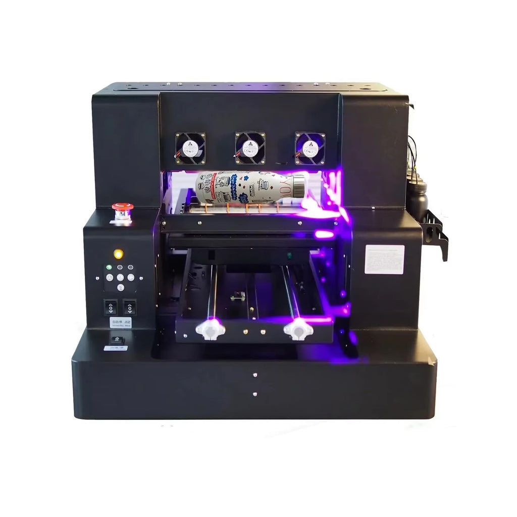 SIHAO A4 UV Printer, DTF UV LED Inkjet Printer with Rotary Attachment, 5760x1440dpi USB, for Bottles Paper Phone Cases PVC