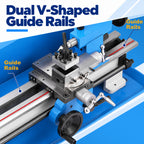SIHAO Mini Metal Lathe Machine 550W, 7x14 Inch180x350mm Variable Speed Benchtop Lathe with 3-Jaw Chuck for Precision Metalworking, DIY Machining and Workshop Use