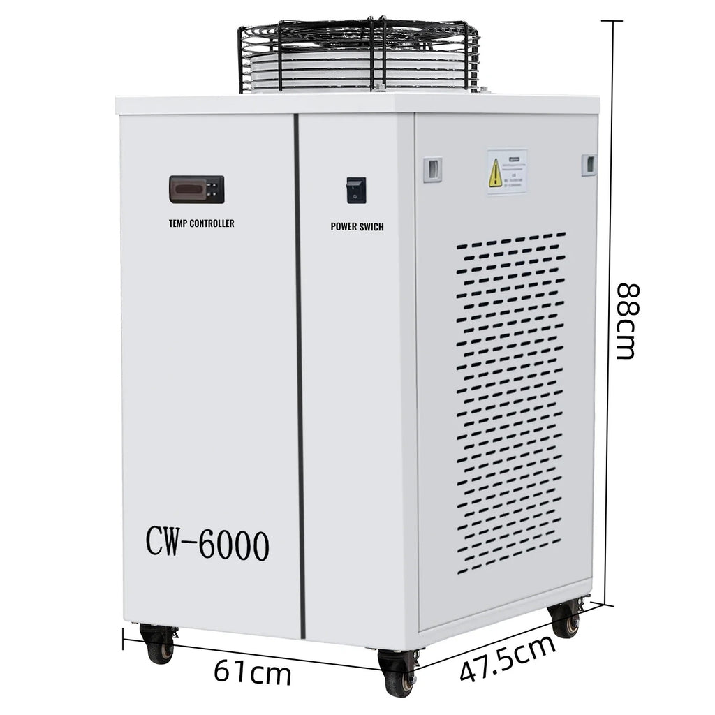 SIHAO 3000W Industrial Water Chiller CW-6000 220V CO2 Laser Cooling System with Flow Protection & Digital Display for Engraving Machine