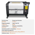 SIHAO CO2 Laser Engraver 60x90cm Laser Cutting Machine with Industrial Digital Control for Wood Acrylic Leather Fabric