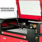 SIHAO CO2 Laser Engraver 70x50cm, LightBurn Compatible Laser Cutting Machine with Honeycomb Bed & Digital Control for Wood Acrylic