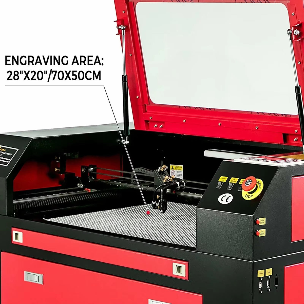 SIHAO CO2 Laser Engraver 70x50cm, LightBurn Compatible Laser Cutting Machine with Honeycomb Bed & Digital Control for Wood Acrylic