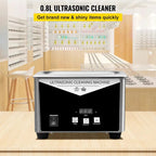 SIHAO 800ml Ultrasonic Cleaner 30W Portable Sonic Bath for Jewelry Glasses Watches Dentures Coins