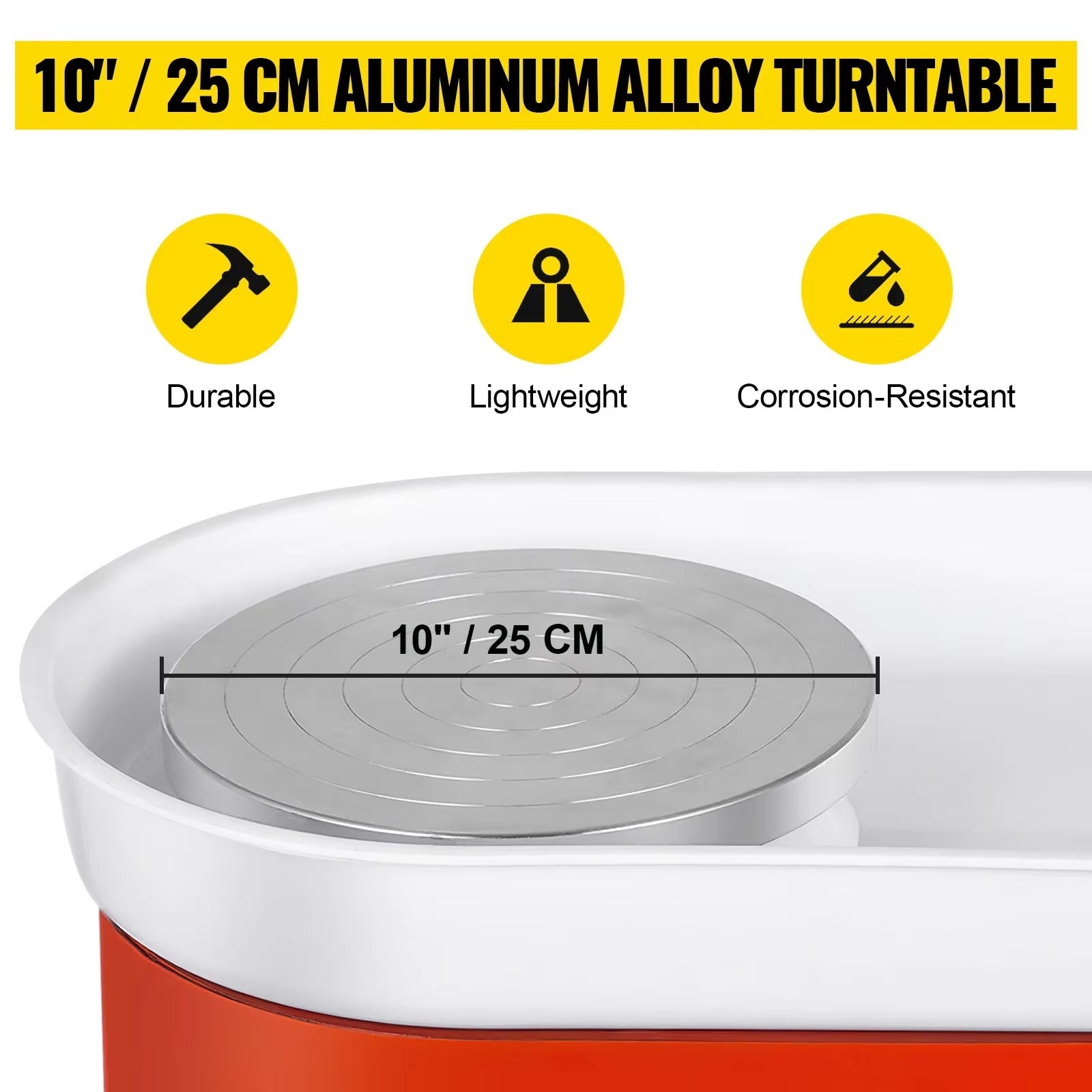 SIHAO 25-30cm 350W Electric Ceramic Wheel Pottery Forming Machine DIY Clay Art Craft Tool with Adjustable Speed Foot Pedal for Students