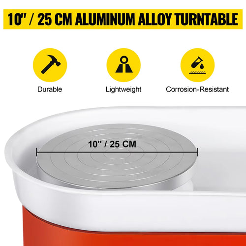 SIHAO 25-30cm 350W Electric Ceramic Wheel Pottery Forming Machine DIY Clay Art Craft Tool with Adjustable Speed Foot Pedal for Students