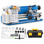 SIHAO Mini Metal Lathe Machine 550W, 7x14 Inch180x350mm Variable Speed Benchtop Lathe with 3-Jaw Chuck for Precision Metalworking, DIY Machining and Workshop Use