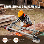 SIHAO 14"-36" Portable Sawmill Attachment – Heavy-Duty Chainsaw Planking Mill with 0.2-11.8" Depth Adjustment for Accurate Log Slicing & Lumber Making