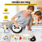 SIHAO 30x23cm 5-in-1 Heat Press Machine Digital Fast Heating 350°F Adjustable Pressure Sublimation Transfer Printer for Tshirt Mug Cap Plate