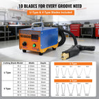 SIHAO 1000W Tire Groover Machine, Tyre Regroover Tool Kit with Iron Cutter for U/V & Right Angle Strips