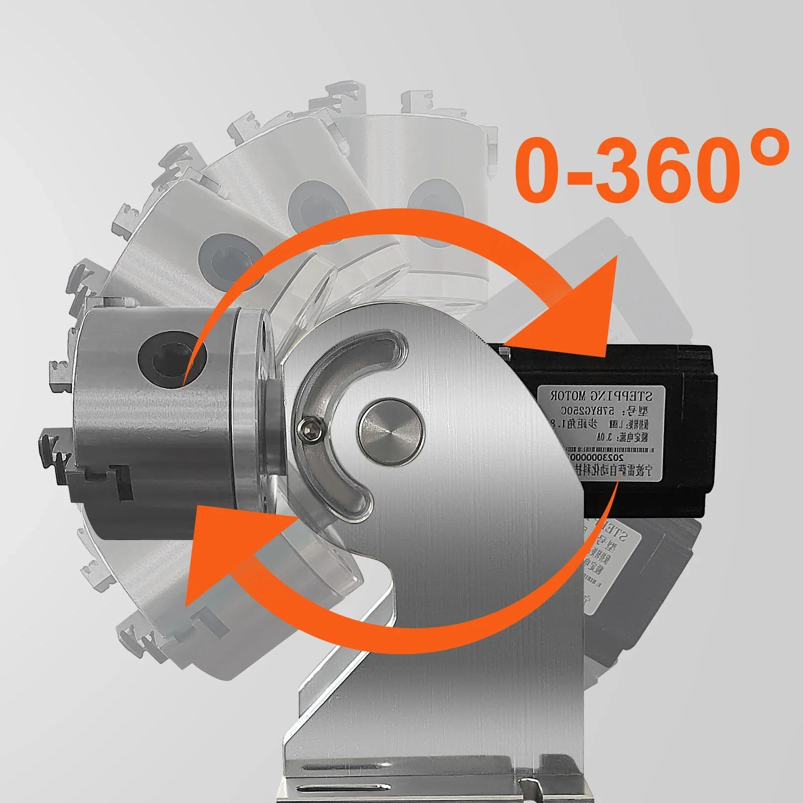 SIHAO Laser Engraver Rotary Axis, 5-80mm 360° Cylinder Engraving Attachment, 42 Stepper Motor CNC, with Clamp for Ring Inner Outer Circle Cup Bottle Pattern Marking, Practical Accessory, Quick Install