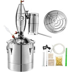 SIHAO Stainless Steel Moonshine Still Kit – 20L To 70L Capacity Options, with Copper Reflux Coil, Thermometer, Ideal for Whisky, Brandy & Essential Oils