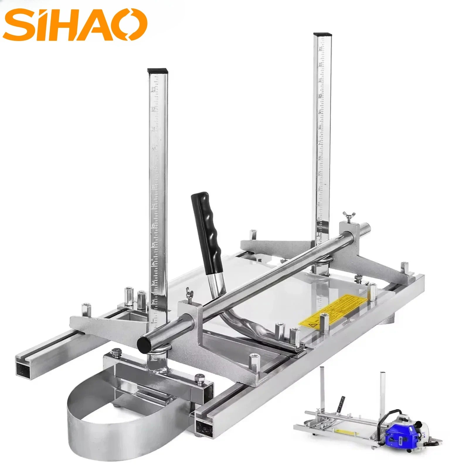 SIHAO Heavy-Duty Portable Chainsaw Planking Mill – 14-24" Adjustable Guide for Precision Log Slicing, Rust-Resistant Aluminum-Steel Frame
