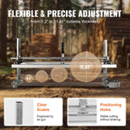 SIHAO 14"-36" Portable Sawmill Attachment – Heavy-Duty Chainsaw Planking Mill with 0.2-11.8" Depth Adjustment for Accurate Log Slicing & Lumber Making