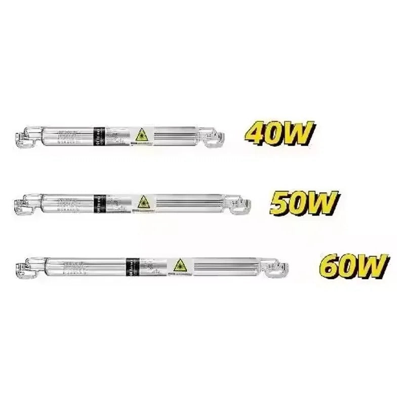 SIHAO 40W & 50W CO2 Glass Laser Tube Replacement – 700mm/800mm Length, 50mm OD, for Laser Engraver Cutter Machine (40W-700mm / 50W-800mm)