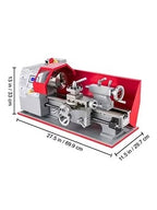SIHAO MX-180D 600W CNC Mini Metal Lathe Variable Speed Digital Display — Bench Milling Machine for Turning Threading Taper Processing