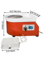 SIHAO 25-30cm 350W Electric Ceramic Wheel Pottery Forming Machine DIY Clay Art Craft Tool with Adjustable Speed Foot Pedal for Students