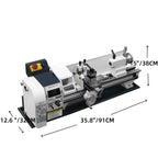 SIHAO 1200W Metal Lathe 220x500mm 0-3000RPM Variable Speed Precision Mini Lathe MT5 MT2 Taper for Engineering Workshop Laboratory Machine Tool