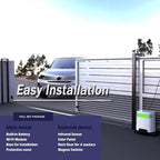 SIHAO 800KG Automatic Sliding Gate Opener 280W APP Control 2 Remotes 4m Racks Mobile Phone Control of 220V Solar Panel for Hotel Factory School