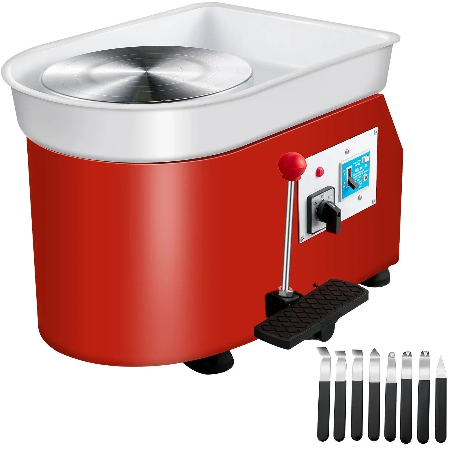 SIHAO 25-30cm 350W Electric Ceramic Wheel Pottery Forming Machine DIY Clay Art Craft Tool with Adjustable Speed Foot Pedal for Students