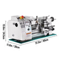 SIHAO 750W Metal Lathe — 8.3" Swing Over Bed, 21mm Spindle Bore, MT5 Taper, 0–2250 RPM Variable Speed Benchtop Lathe with Metal Gears for Threading & Precision Machining