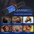 SIHAO 1400W Magnetic Induction Heater Kit, Handheld Nut Buster Tool for Rusty Screw Removing, Car Repair with 10 Coils & Box