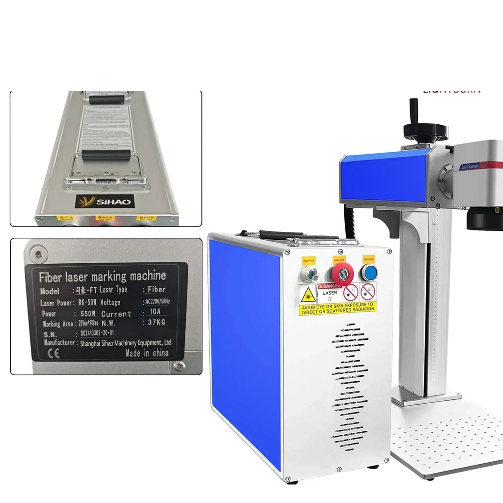 SIHAO Laser Marking Machine 20/30/50/100W Fiber Laser Engraving Machine Metal Stainless Steel Cutting Gold Silver Ring Laser Engraver