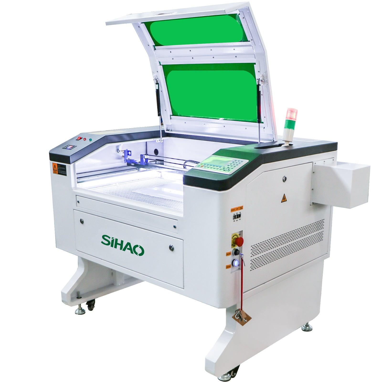 SIHAO Integrated 7050 Engraving Machine 90-100W T2 Tottenham Ruida with Water Chiller US Plug 110V