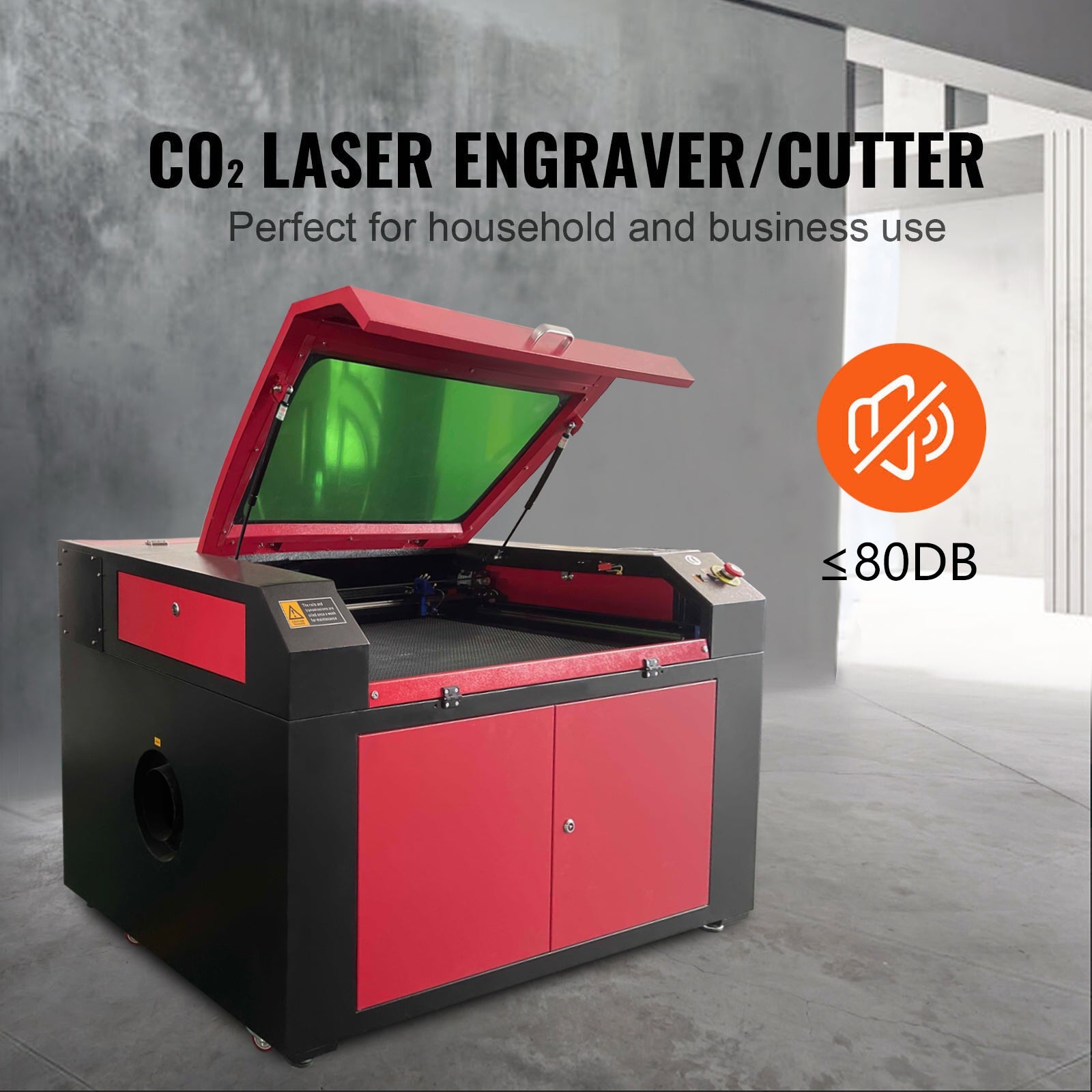 SIHAO All-in-one CO2 Engraving Machine 90×60cm 100W 220V European Plug