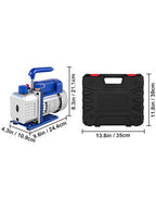SIHAO Professional HVAC Vacuum Pump & Manifold Gauge Set — 25 Micron Deep Vacuum for  HVAC/Car AC Refrigerant Charging